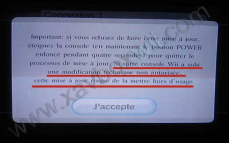 attention aux wii modifies