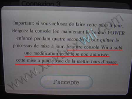 attention aux wii modifiées